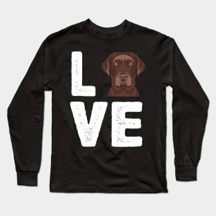 Chocolate Lab I Love My Chocolate Lab Long Sleeve T-Shirt